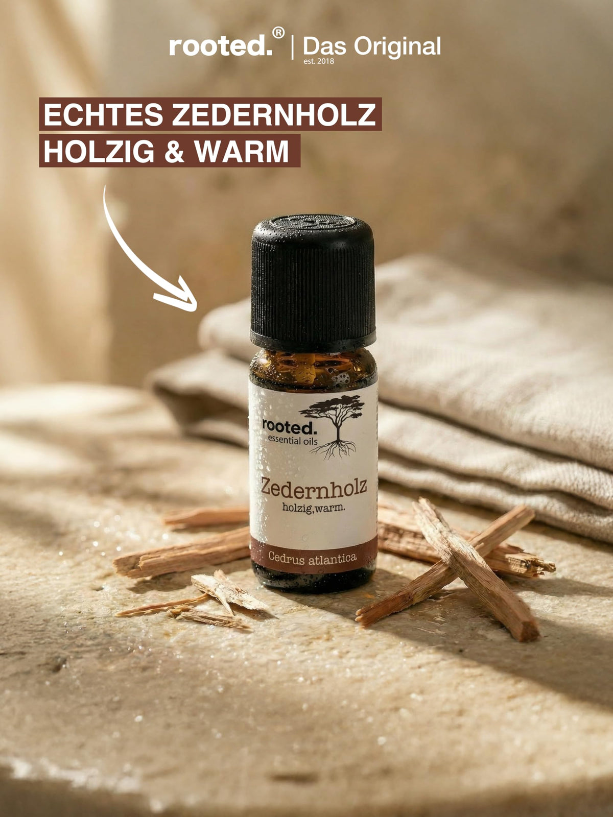 rooted. Zedernholzöl