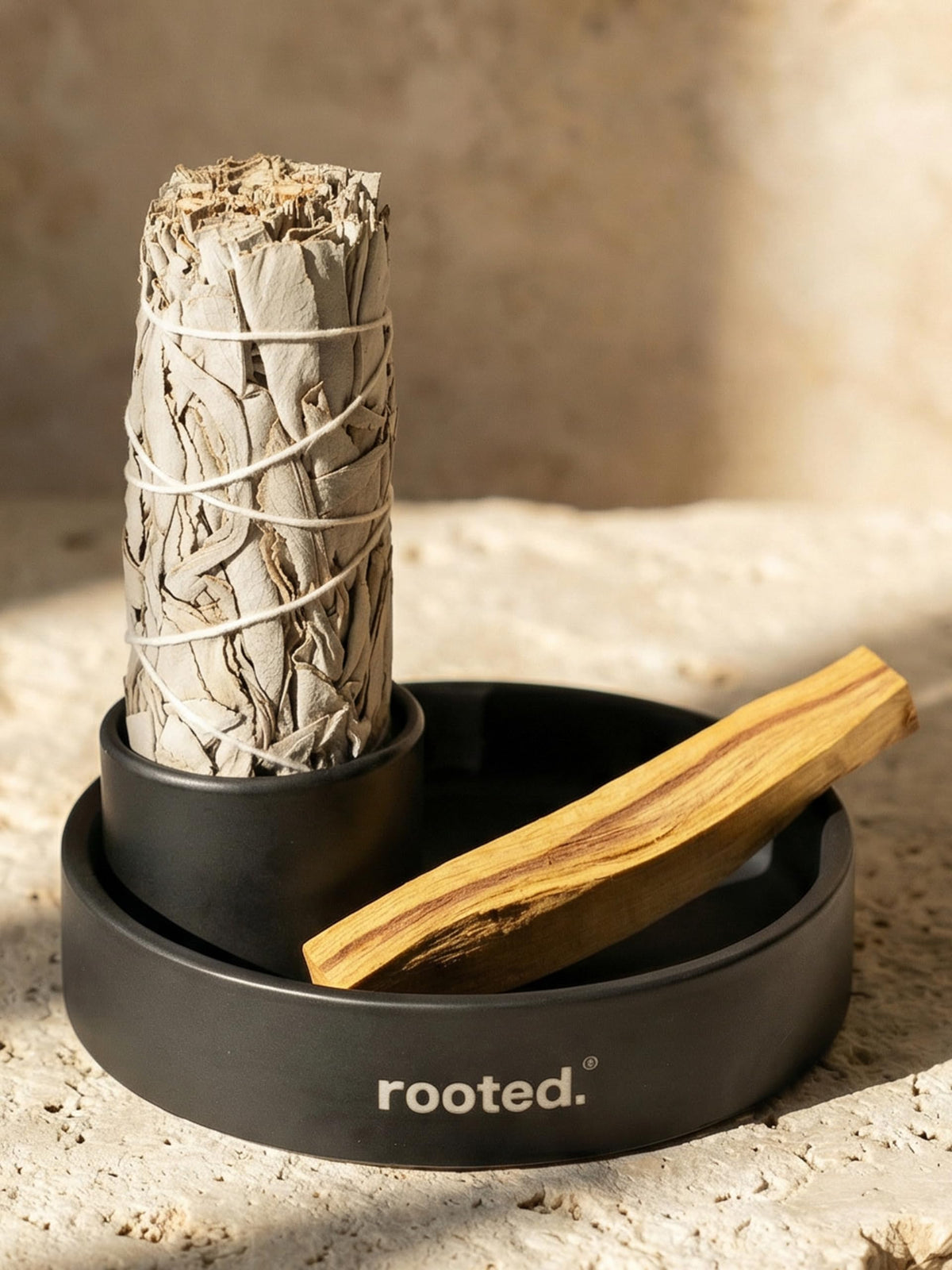 rooted. Räucherschale matt schwarz