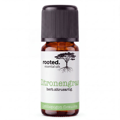 rooted. Zitronengrasöl 10ml – naturreines ätherisches Öl (Cymbopogon flexuosus)